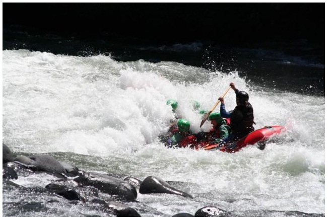 White-water rafting in Tongariro River