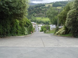 The World's Steepest Street - Baldwin Street, Dunedin