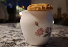 Cocktails in Jaipur: The Good, the Bad and the Overpriced Tipsy Tea Tale cocktail served in a delicate floral china teacup at Sura in Jaipur