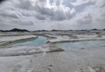 Snow in Rajasthan? A Day Trip to Kishangarh Turquoise pools and cracked white ground at Kishangarh dumping yard, Rajasthan